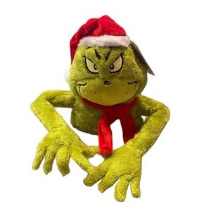 Dr. Seuss Grinch Plush Christmas Tree Hugger Topper NEW Green Stuffed